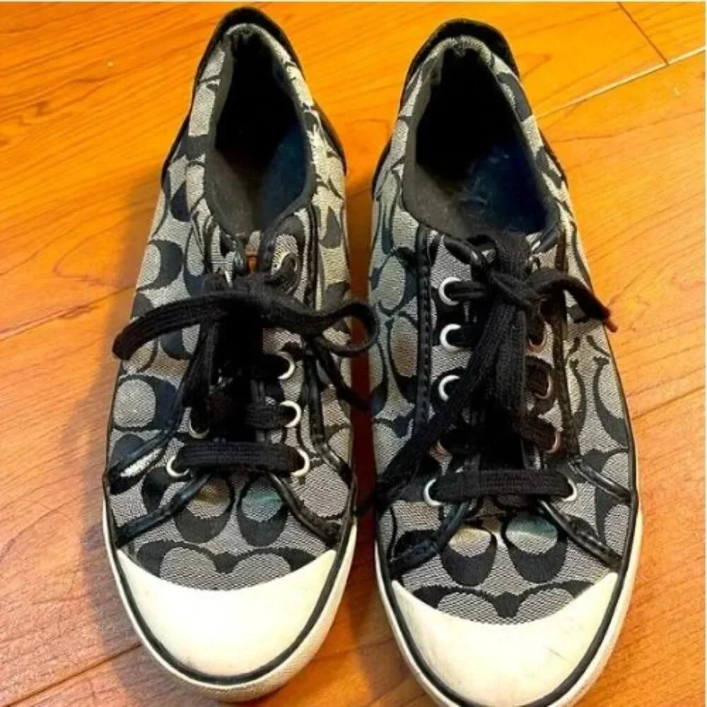 Coach Black Signature Canvas Sneakers